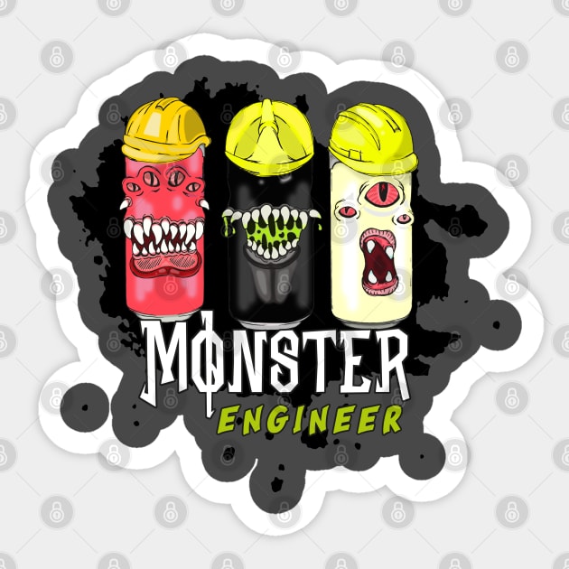 Monster Engineer Funny Creature for Engineering Sticker by MisconceivedFantasy